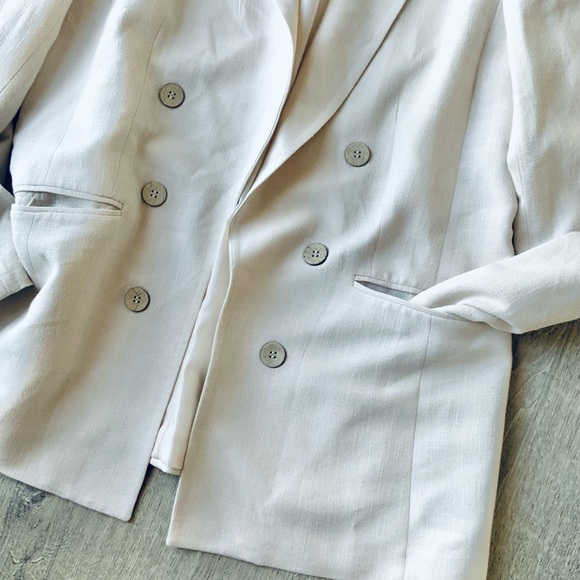Bar III Open Blazer Cream Women's Large - Picture 7 of 10